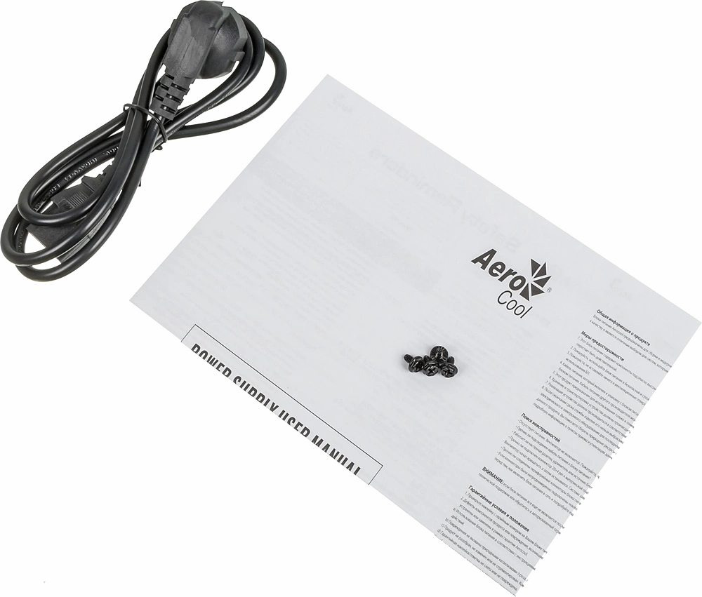 Блок питания Aerocool ATX 500W ECO-500 (20+4pin) 120mm fan 3xSATA RTL