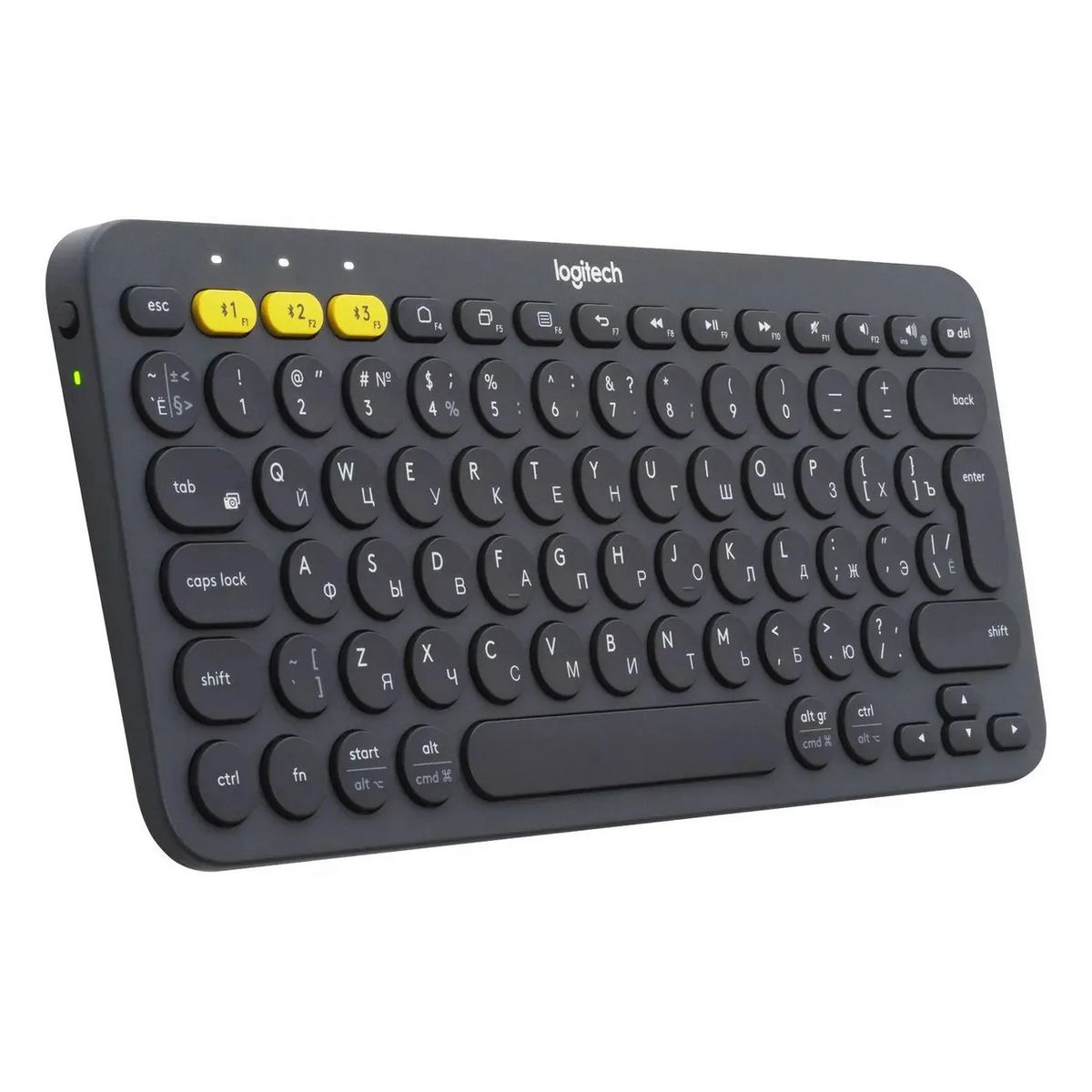 Клавиатура Logitech K380 темно-серый беспроводная BT slim Multimedia для ноутбука (920-007584)