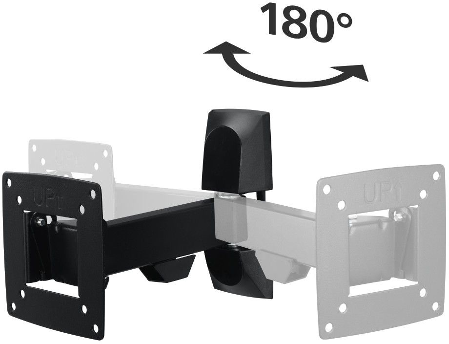 Кронштейн для телевизора Hama H-118113 черный 10"-26" макс.15кг настенный поворот и наклон