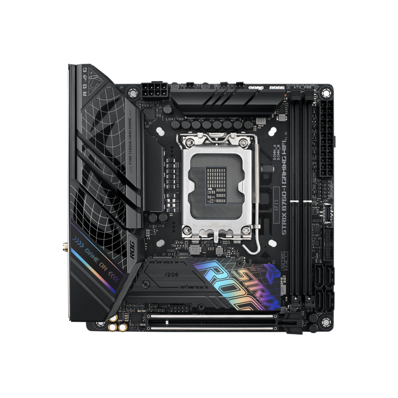 Материнская плата Asus ROG STRIX B760-I GAMING WIFI Soc-1700 Intel B760 2xDDR5 mini-ITX AC`97 8ch(7.