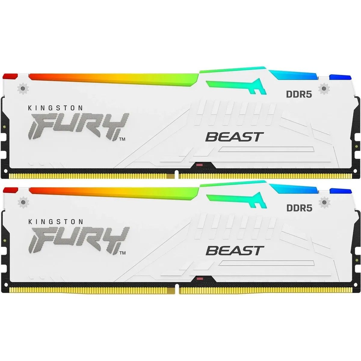 Память DDR5 2x32GB 6000MHz Kingston KF560C36BWEAK2-64 Fury Beast White Expo RGB RTL Gaming PC5-48000