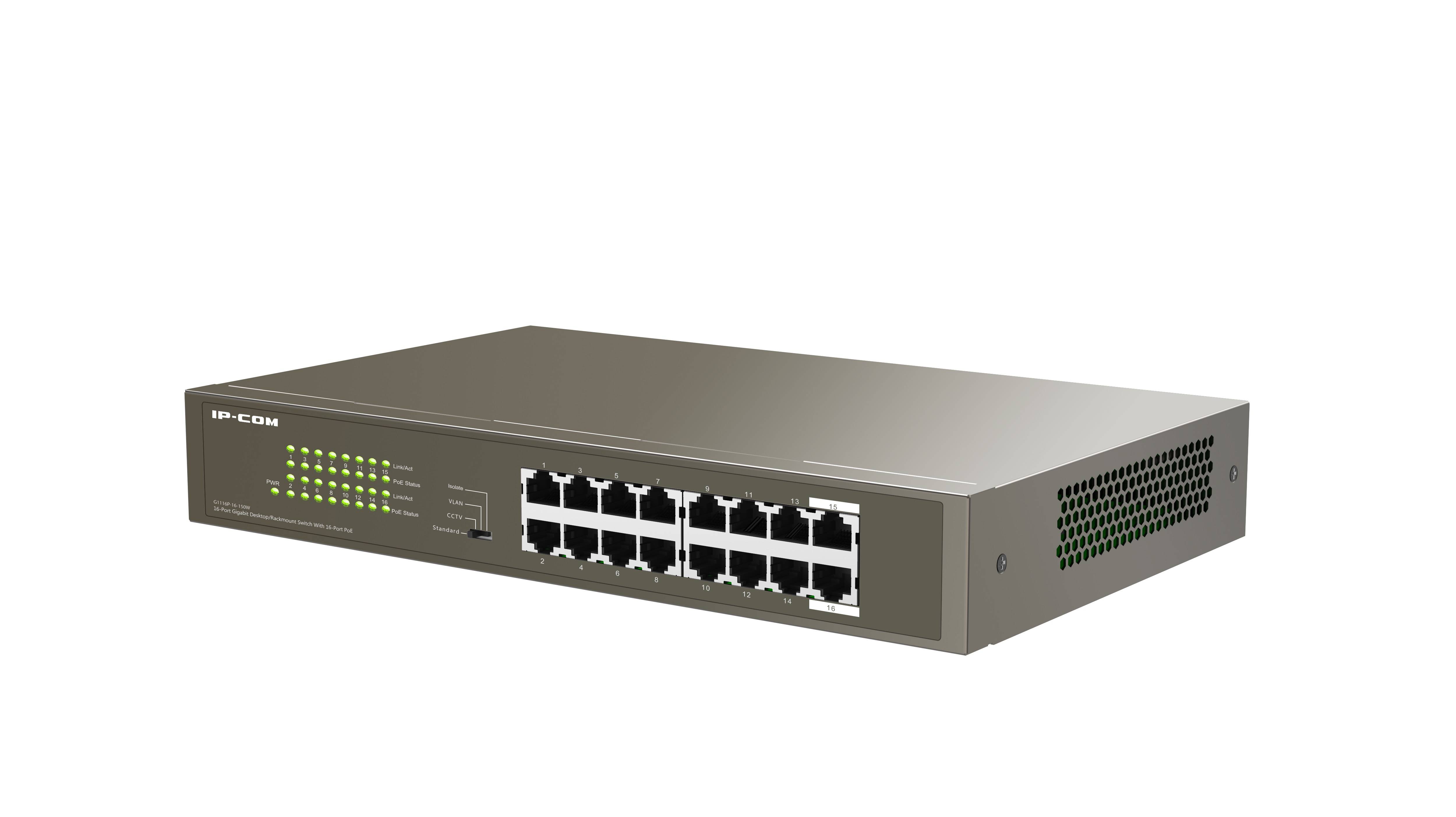 Коммутатор 16PORT G1116P-16-150W IP-COM