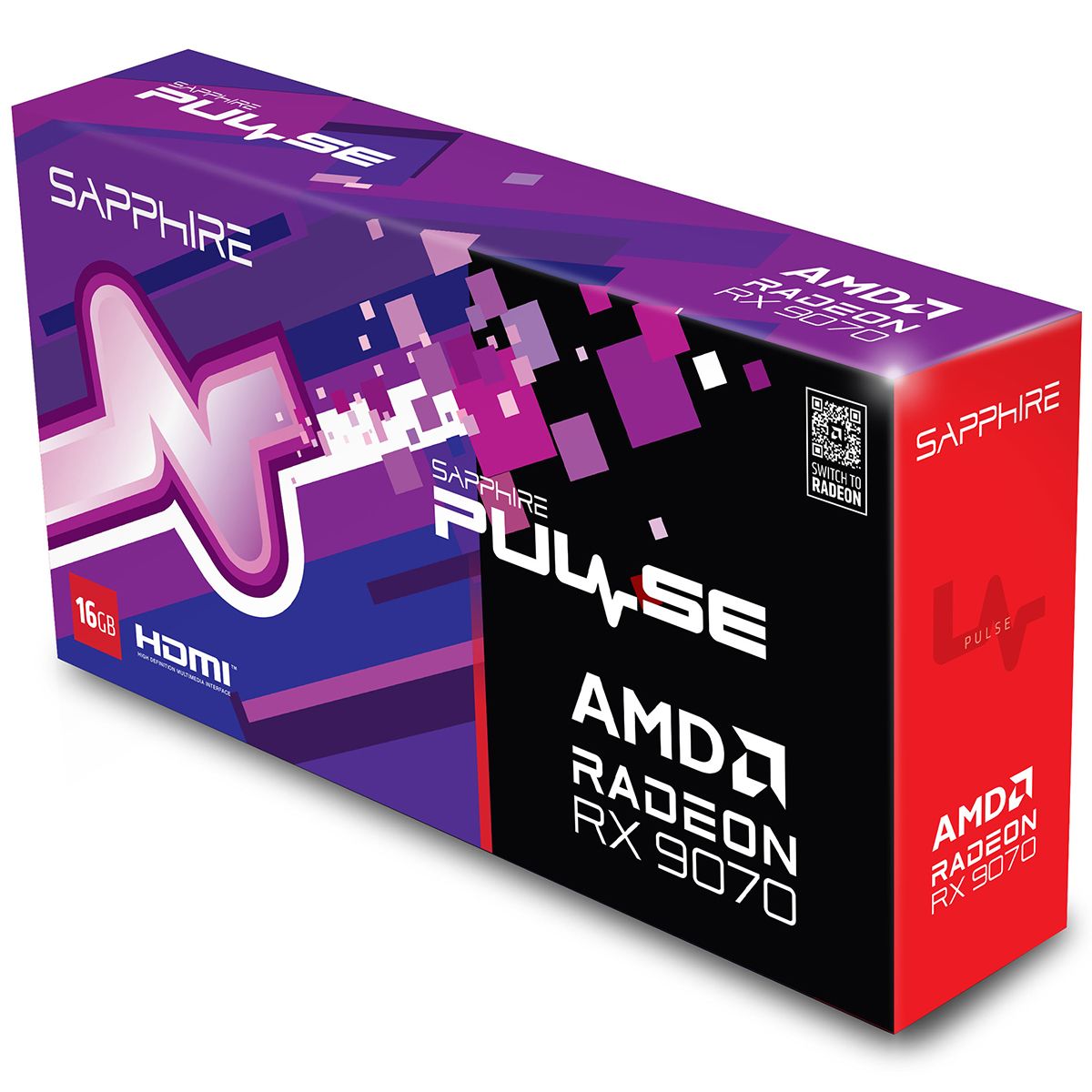 Видеокарта Sapphire PCI-E 5.0 11349-03-20G PULSE AMD RADEON RX 9070 GAMING 16GB DUAL AMD Radeon RX 9