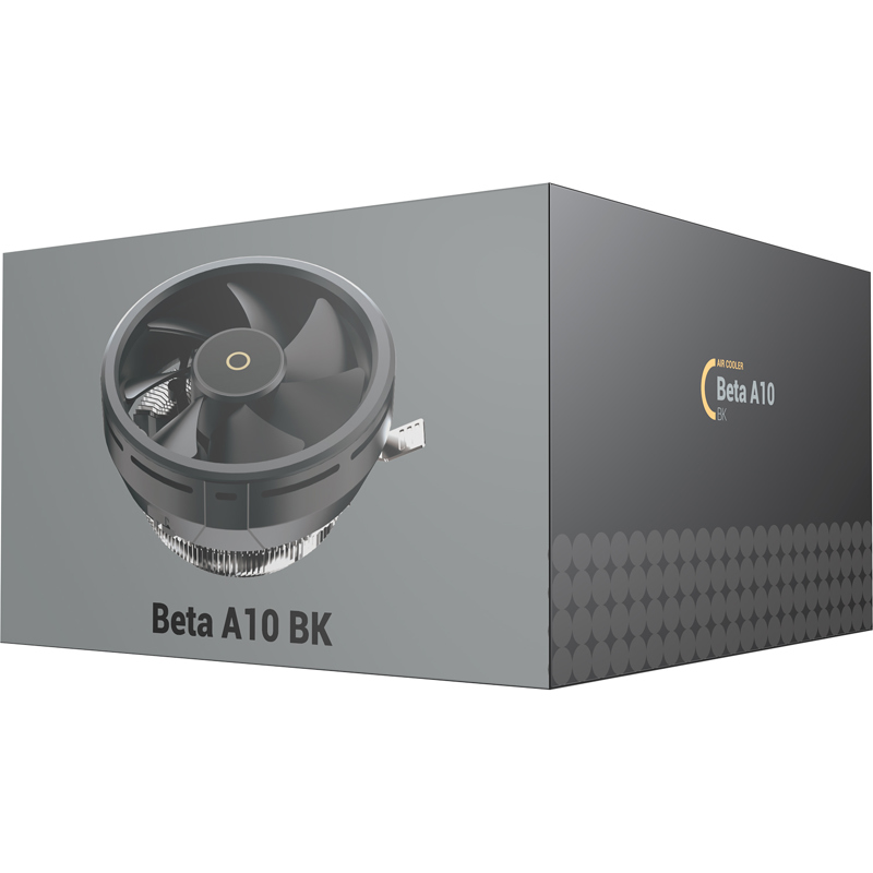 Кулер для процессора Ocypus Beta A10 BK (75W, 3-pin, 67mm, Al, 1x124mm, 40CFM, 29.5dBA, 2000RPM, S: 