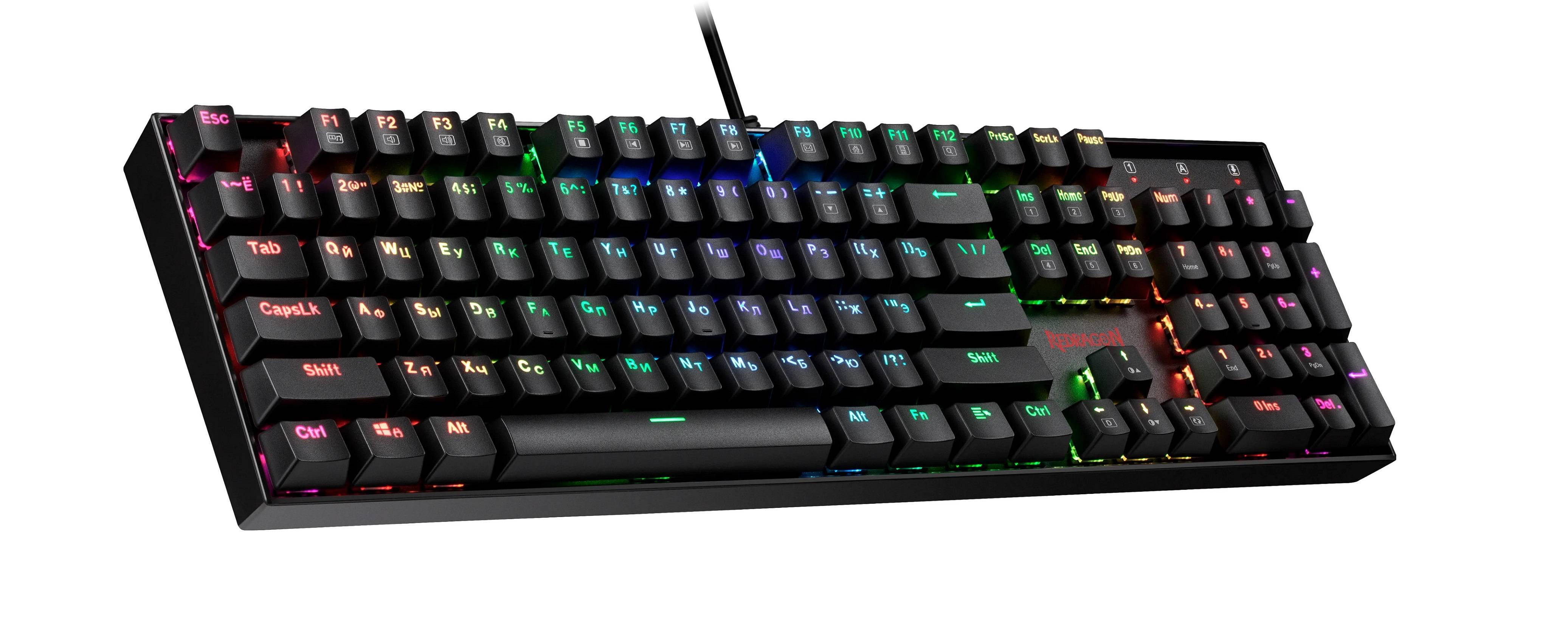 Клавиатура Redragon Mitra механическая черный USB for gamer LED