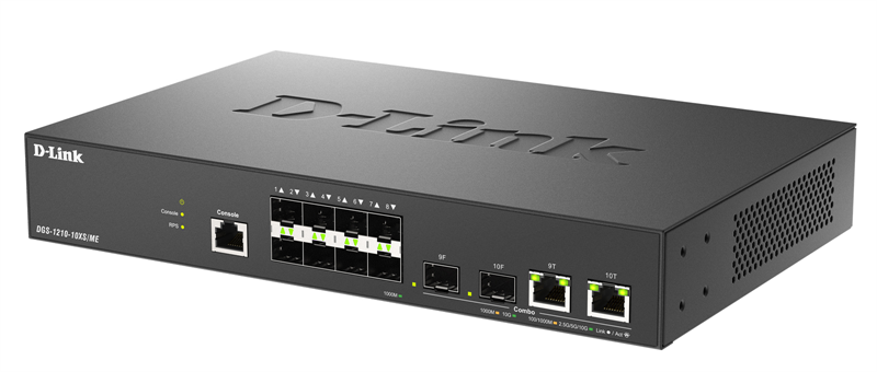 коммутатор D-Link Управляемый L2 коммутатор, 8x1000Base-X SFP, 2xCombo 10GBase-T/SFP+, защита от ста