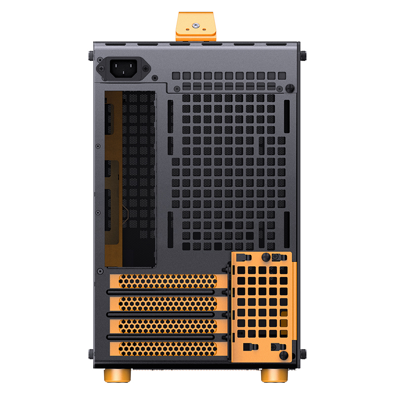 Корпус JONSBO Z20, Mini-Tower, TG, no fan, 1xUSB-A 3.2 + 1xUSB-C 3.2, mATX, mITX Orange/Black