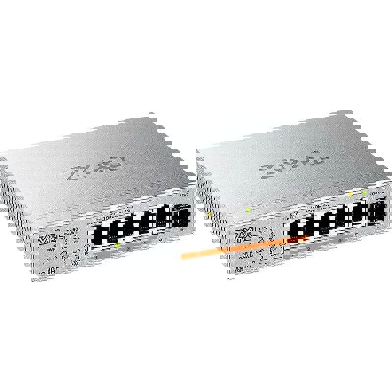 Коммутатор Zyxel XMG-105HP-EU0101F (L2) 5x2.5Гбит/с 1SFP+ 4PoE++ 70W неуправляемый