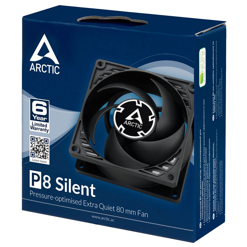 Вентилятор Case fan ARCTIC P8 Silent (Black/Black)