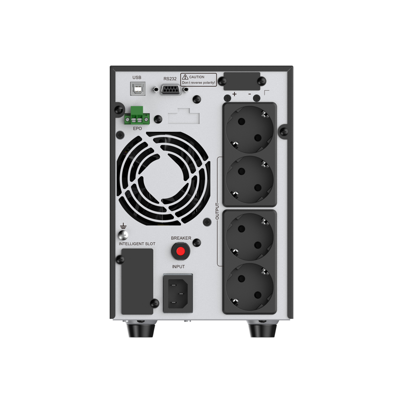 ИБП CBR [ESN-2KT-4F-LCHERSC] Online 2000VA/2000W Tower 4 x Schuko, LCD, HID-USB, RS232, EPO, SNMP sl