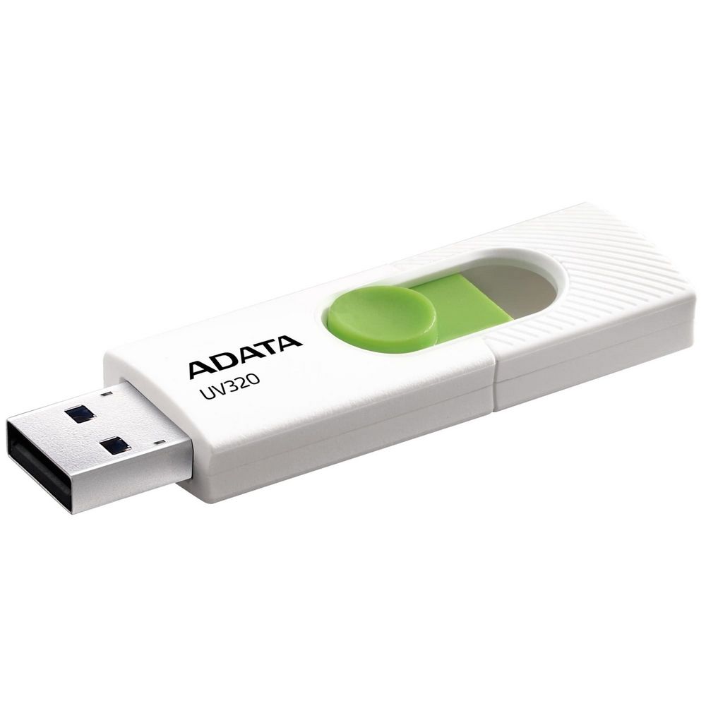 Флеш Диск A-Data 128GB UV320 AUV320-128G-RWHGN USB3.2 белый/зеленый