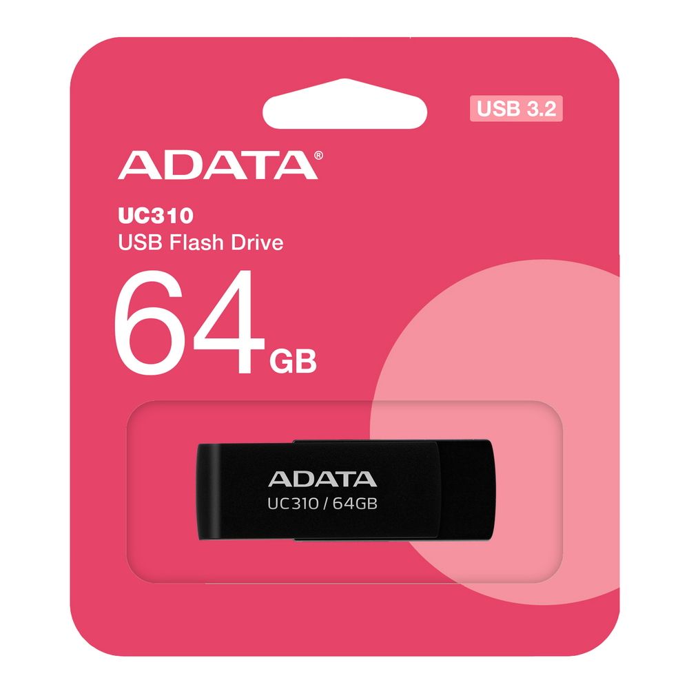Флеш Диск A-Data 64GB UC310 UC310-64G-RBK USB3.2 черный