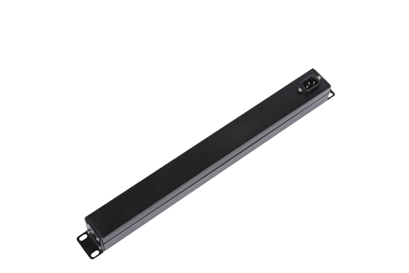 Блок силовых розеток 19" ЦМО без шнура с выключателем, 8 розеток, черный