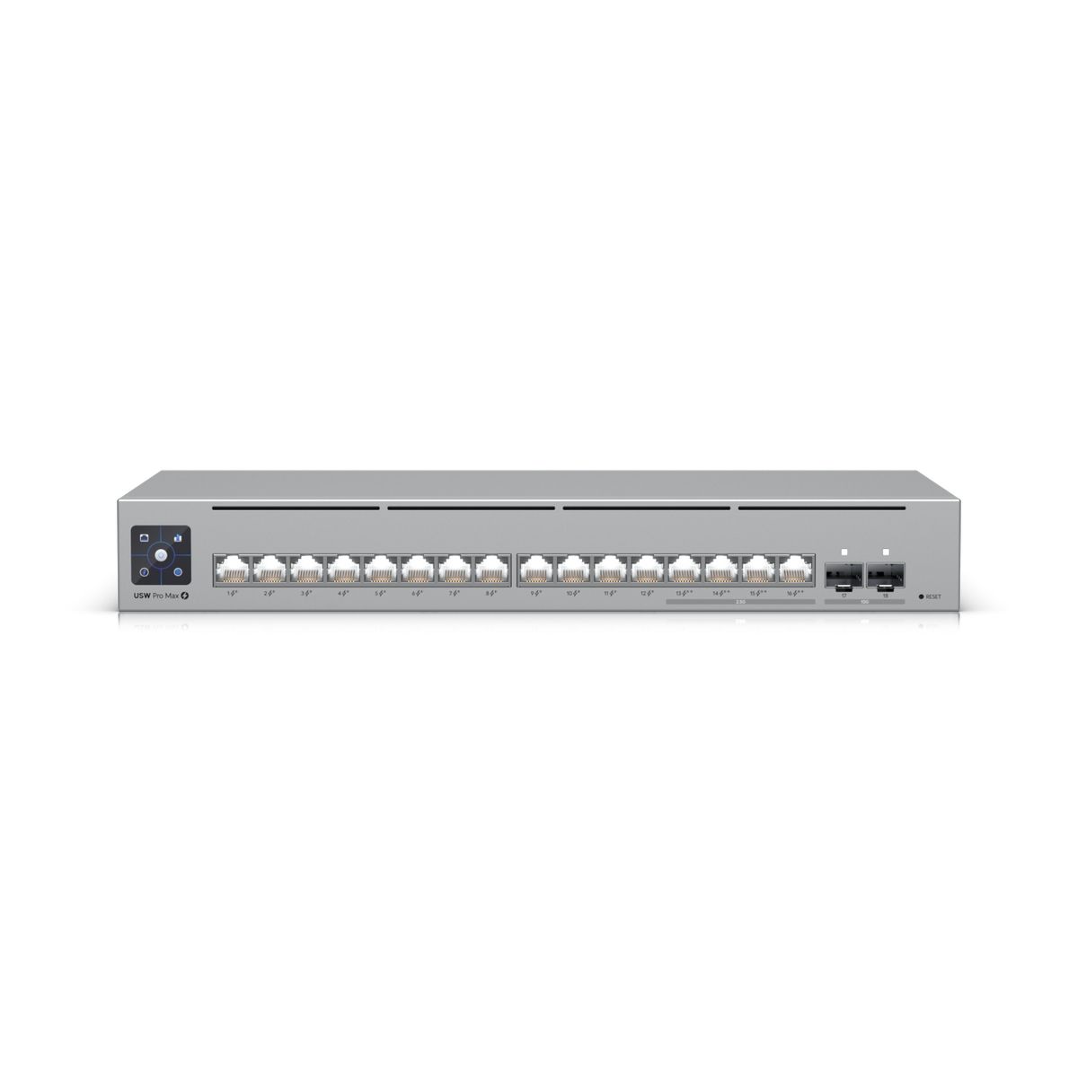 Коммутатор Ubiquiti UniFi Switch Pro Max 16 PoE PoE-коммутатор в стойку, 4х 2.5G RJ45, 12х 1G RJ45, 