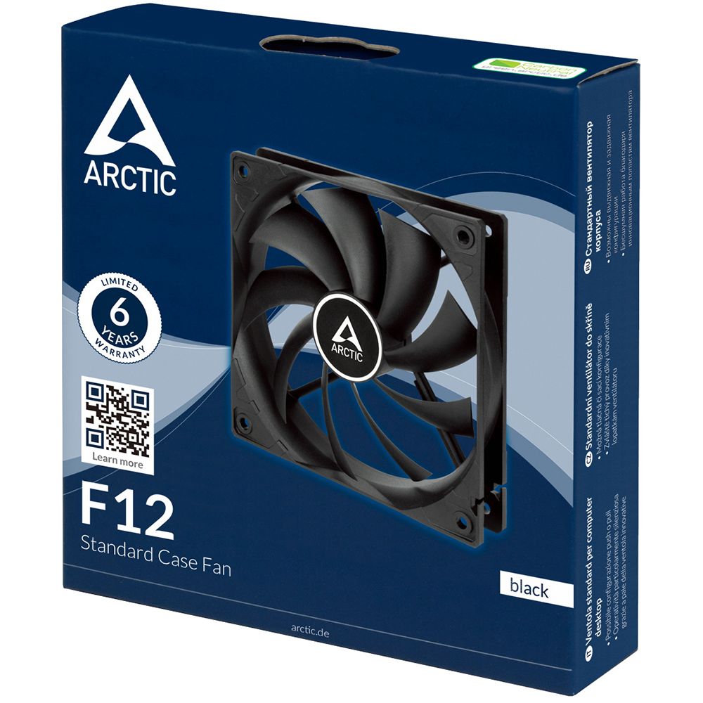 Вентилятор Arctic Cooling Вентилятор корпусной ARCTIC F12 Black - retail (ACFAN00201A) (702942)