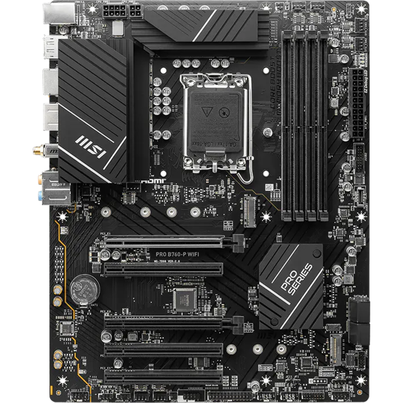 Материнская плата/ MB MSI INTEL B760 s1700, 4xDDR4(128GB), HDMI 2.1/DP, 2xPCIe 4.0x16, 3xPCIe 3.0x16