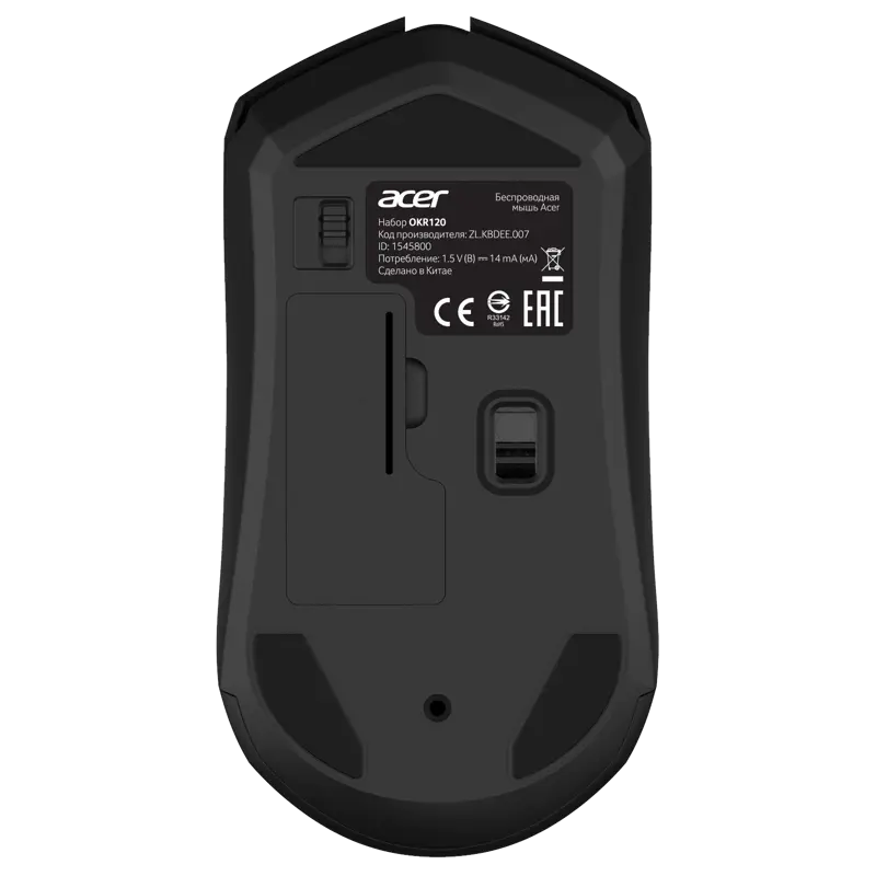 Клавиатура + мышь Acer OKR120 клав:черный мышь:черный USB беспроводная Multimedia (ZL.KBDEE.007)