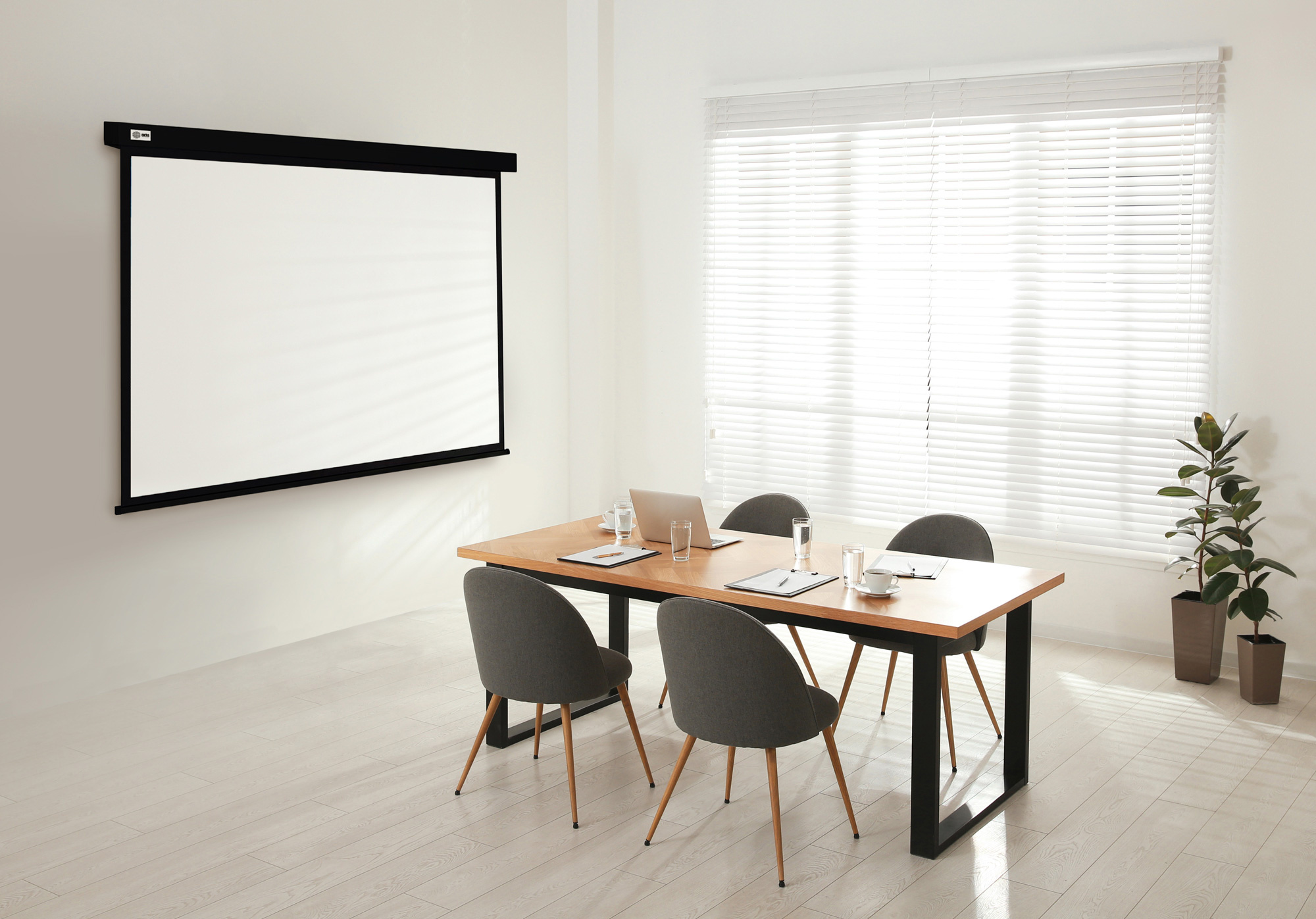 Экран Cactus 100" 152x203см Wallscreen CS-PSW-152X203-BK 4:3 настенно-потолочный рулонный черный