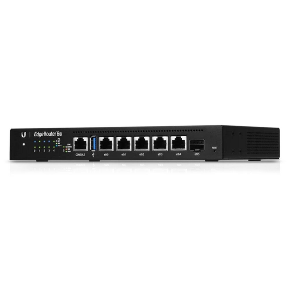Маршрутизатор Ubiquiti EdgeRouter 6P |ER-6P| маршрутизатор 4 ядра (1 ГГц), 5х 1G RJ45, 1х SFP, разда