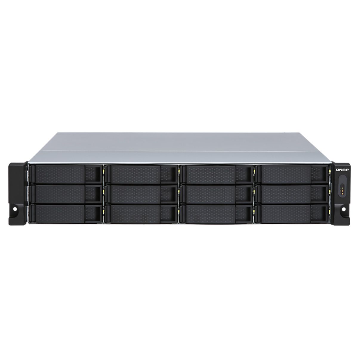 QNAP TL-R1200S-RP SATA 6GB/s JBOD storage enclosure, 12-tray 3,5"/2,5" w/o HDD, 3 x SFF-8088, 2 PSU.
