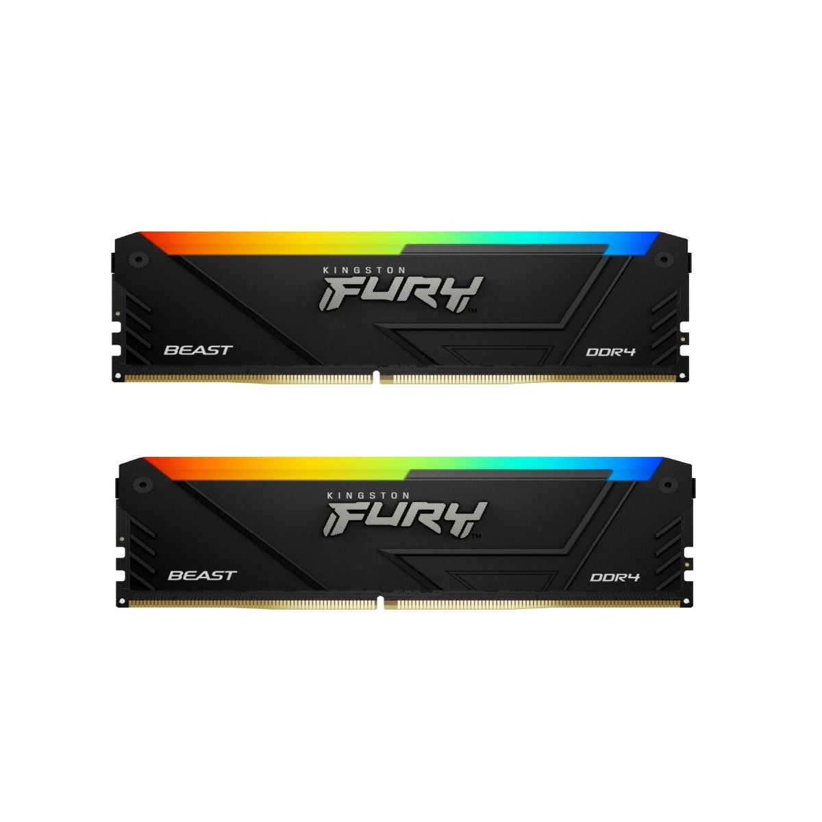 Память DDR4 2x16GB 3200MHz Kingston KF432C16BB2AK2/32 Fury Beast RGB RTL Gaming PC4-25600 CL16 DIMM 