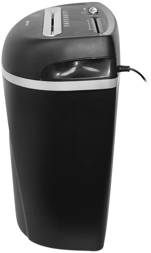 Шредер Heleos УП23-4 черный/серебристый (секр.P-4) фрагменты 13лист. 23лтр. скрепки скобы пл.карты C