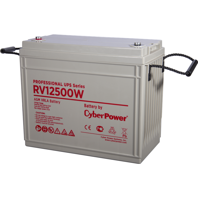 Аккумуляторная батарея CyberPower RV 12500W 12В/150Ач, клемма Болт М8 (340х173х281мм (284мм)/ 45кг/ 