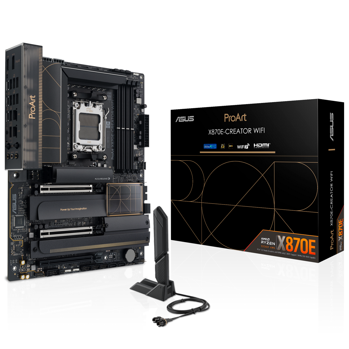 Материнская плата Asus PROART X870E-CREATOR WIFI Socket AM5 AMD X870E 4xDDR5 ATX AC`97 8ch(7.1) 1 x 