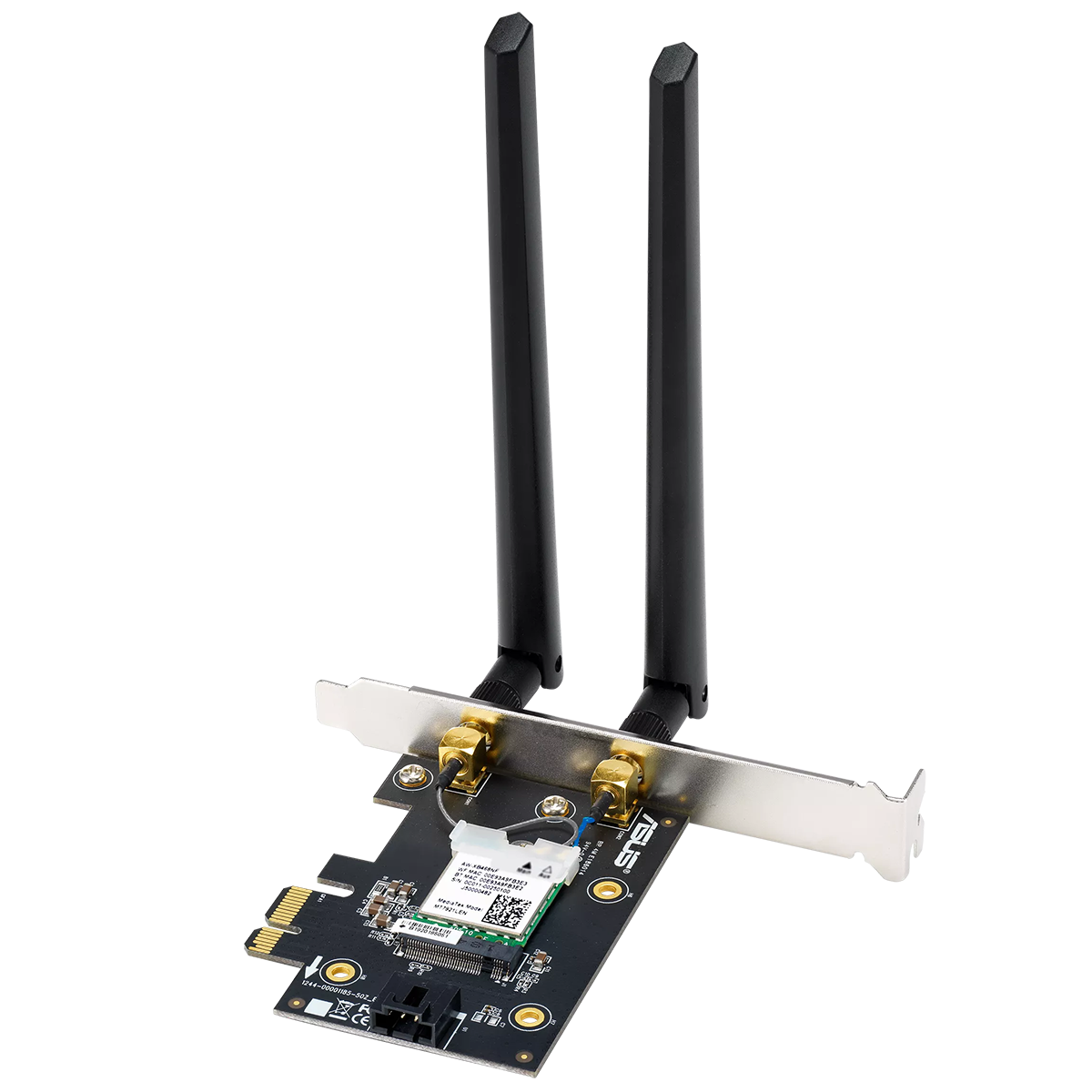 Сетевой адаптер Wi-Fi + Bluetooth Asus PCE-BE6500 BE6500 PCI Express (ант.внеш.съем) 2ант.
