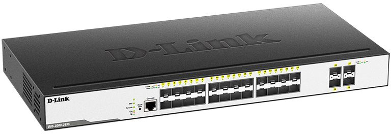 Коммутатор D-Link DGS-3000-28XS/B1A (L2) 24SFP 4SFP+ управляемый