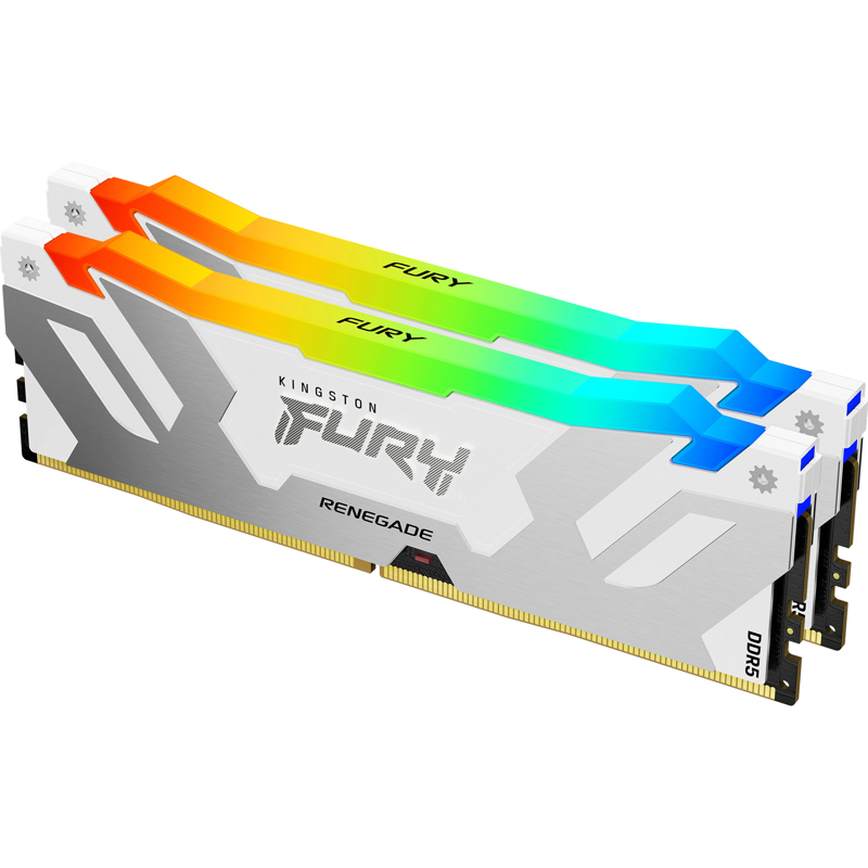 Оперативная память Kingston 32GB 7200MT/s DDR5 CL38 DIMM (Kit of 2) FURY Renegade RGB White XMP