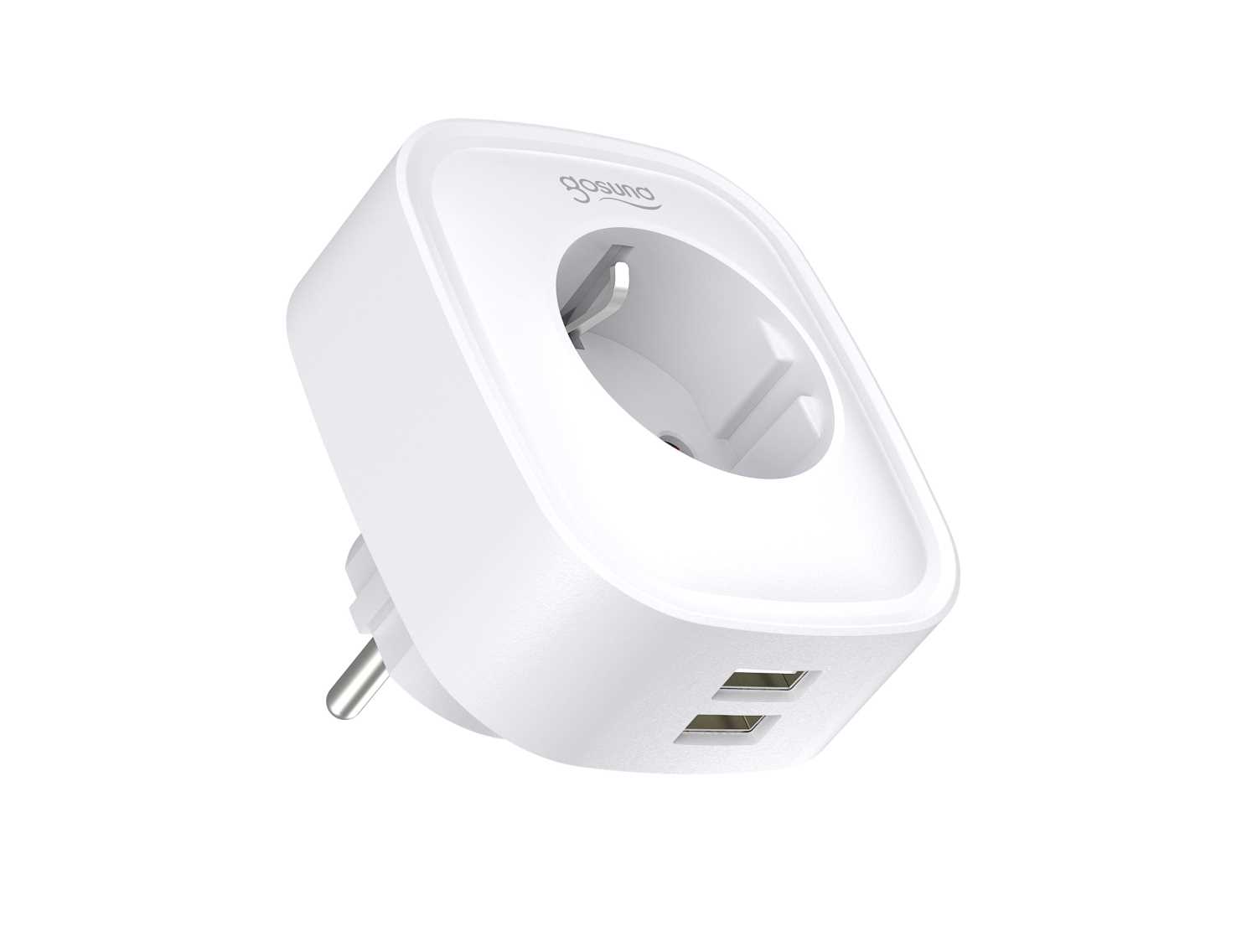 Умная розетка Gosund Wi-Fi Smart Plug 2 USB, белая