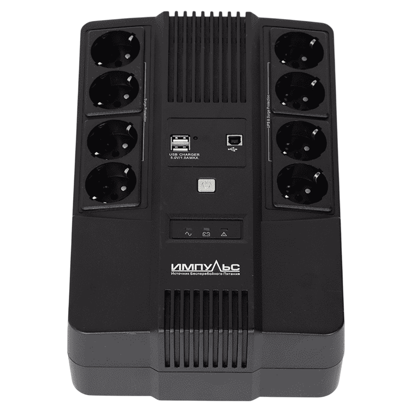 Источник бесперебойного питания Импульс Мастер 800 480Вт 800ВА черный