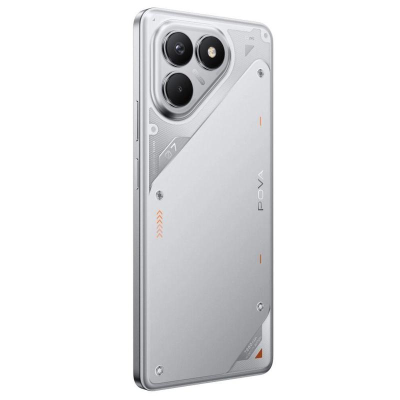 Смартфон Tecno Pova 7 Neo 128Gb 8Gb серебристый моноблок 3G 4G 2Sim 6.8" 1080x2460 Android 14 108Mpi