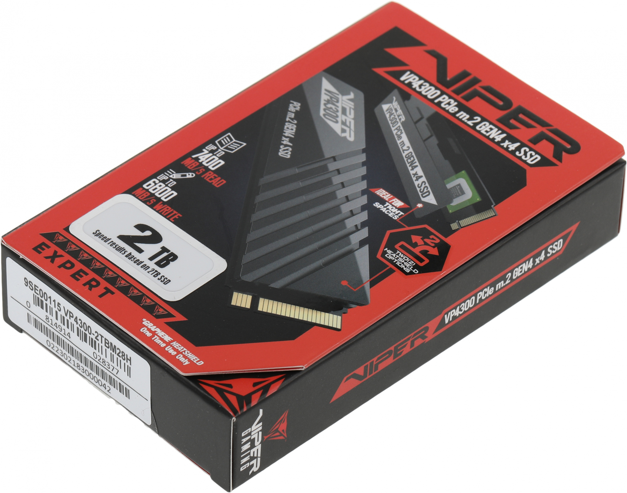 Накопитель SSD Patriot PCIe 4.0 x4 2TB VP4300-2TBM28H Viper VP4300 M.2 2280