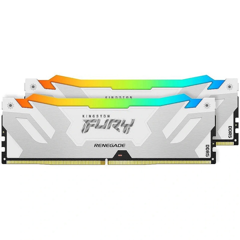 Память оперативная/ Kingston 32GB 6400MT/s DDR5 CL32 DIMM (Kit of 2) FURY Renegade RGB White XMP