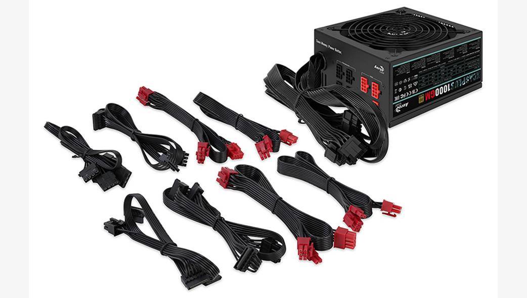 Блок питания Formula V Line KCAS PLUS 1000GM, 1000W, ATX3.1/PCIe5.1, APFC, 80+ Gold, 14cm Fan, Full 