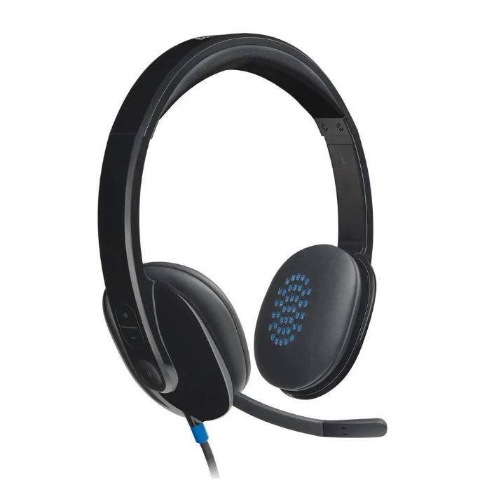 Наушники с микрофоном Logitech H540 черный 1.8м накладные USB оголовье (981-000480)