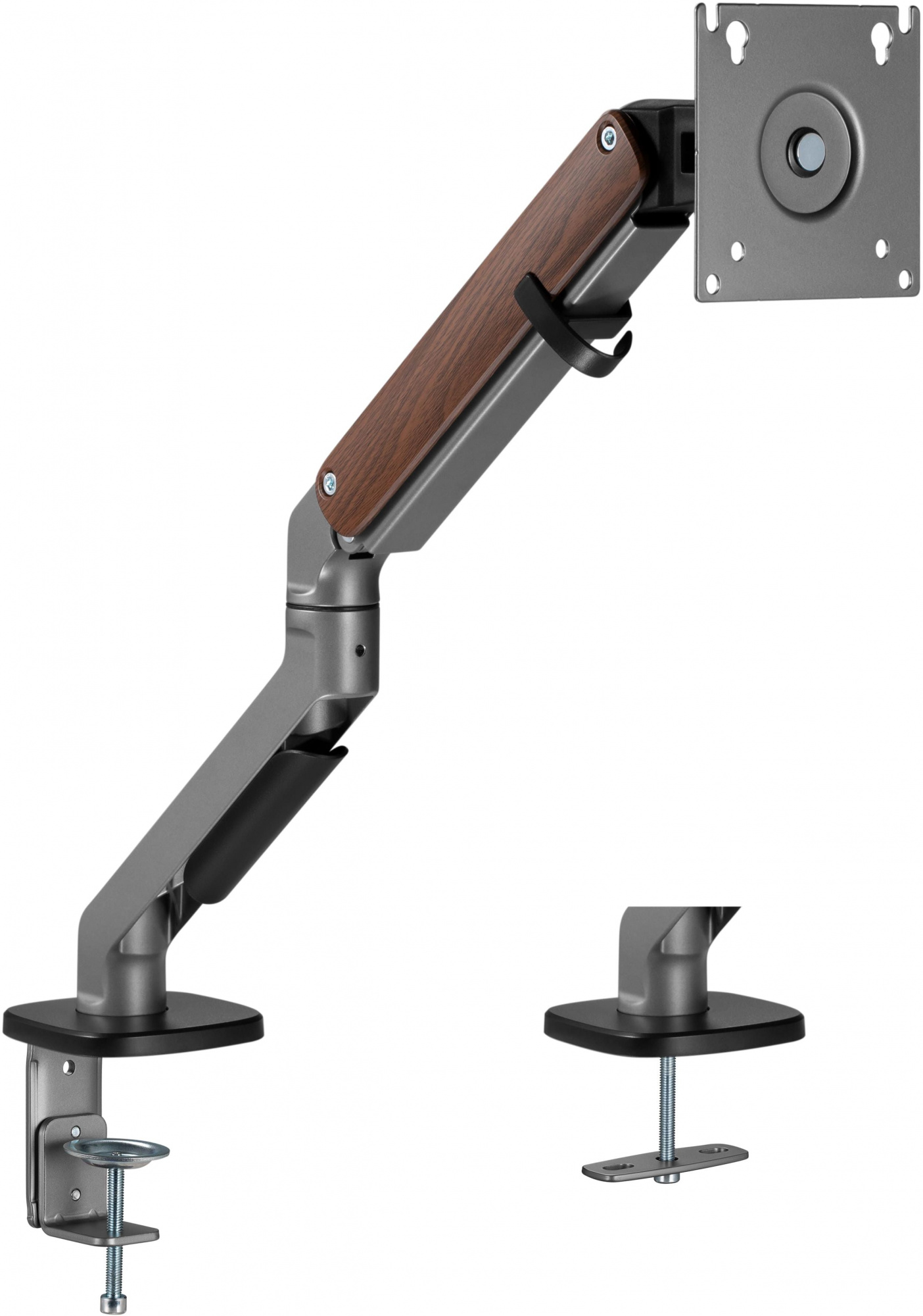 Кронштейн для мониторов Ultramounts UM734WD серый/коричневый 17"-27" макс.7кг крепление к столешнице