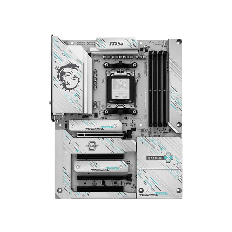 Материнская плата MSI B850 GAMING PLUS WIFI PZ B850, AM5, 4*DDR5, 4*PCIEx16, 3*M.2, 3*TypeC, 1*USB3.