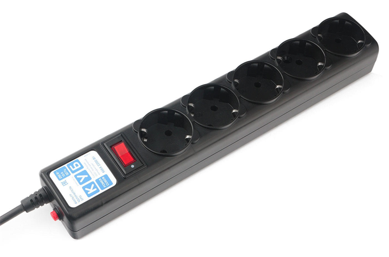 Сетевой фильтр Powercube SPG5-10M 10м (5 розеток) черный (коробка)
