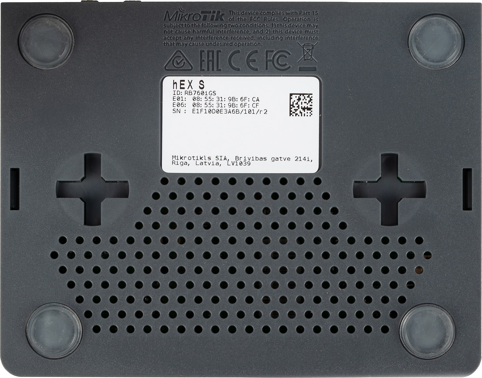 Роутер MikroTik hEX S (RB760IGS) 10/100/1000BASE-TX/SFP черный