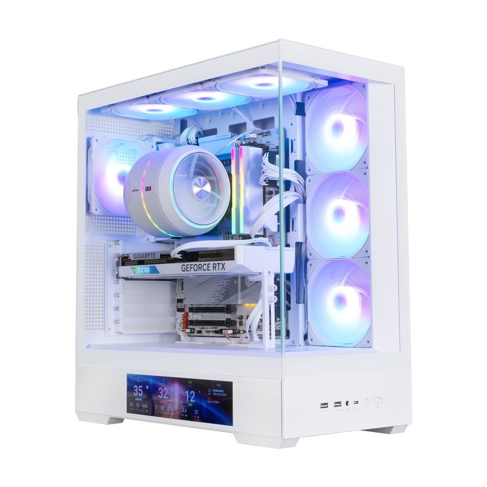 Корпус для ПК Zalman P40 DS White ATX Mid Tower PC Case, 120mm ARGB Fanx4