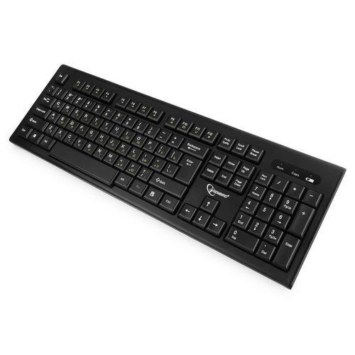 Комплект клавиатура и мышь Gembird  беспров. Gembird KBS-8002, 2.4ГГц, черный, 104 клавиши+2 кнопки+