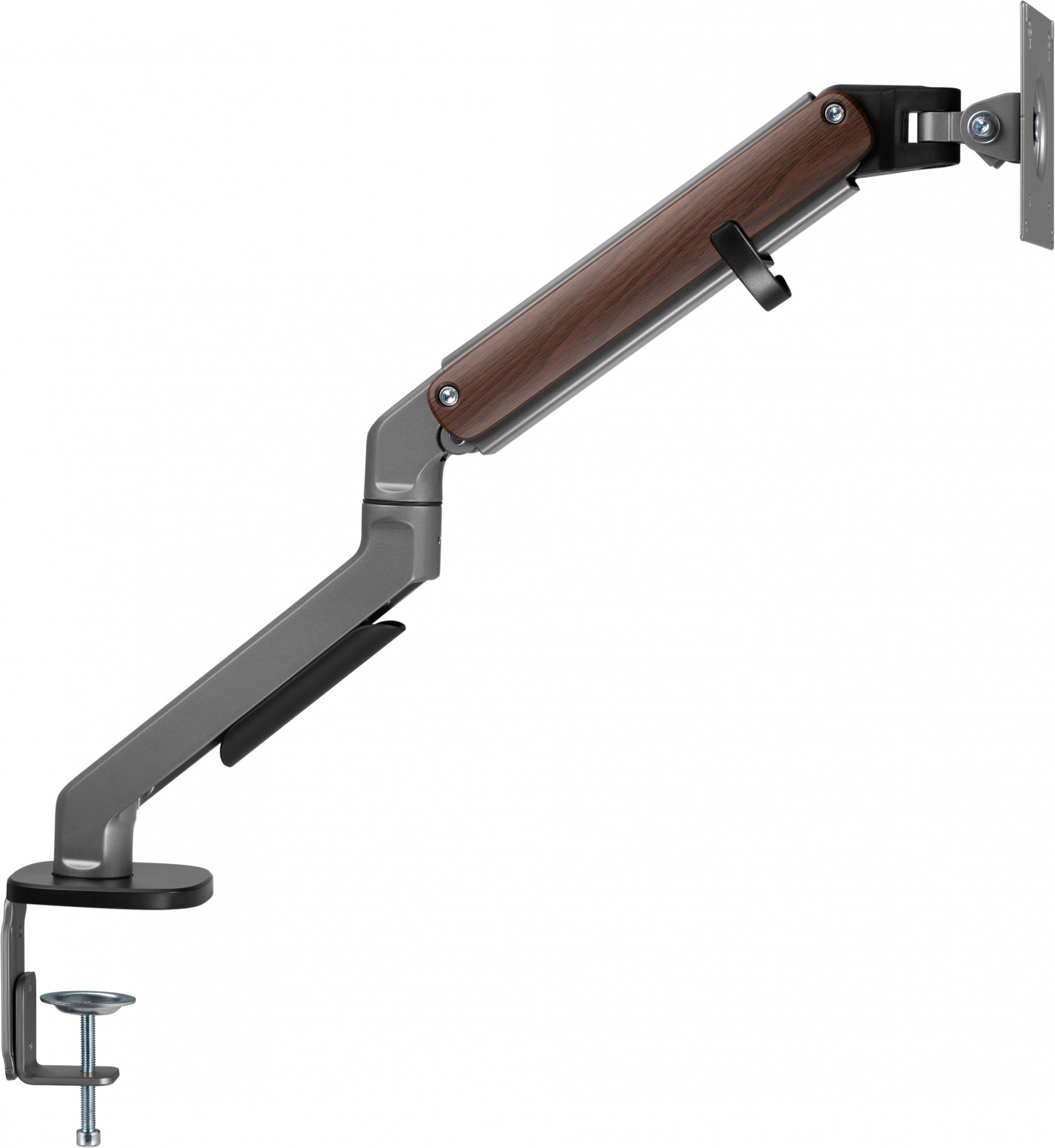 Кронштейн для мониторов Ultramounts UM734WD серый/коричневый 17"-27" макс.7кг крепление к столешнице