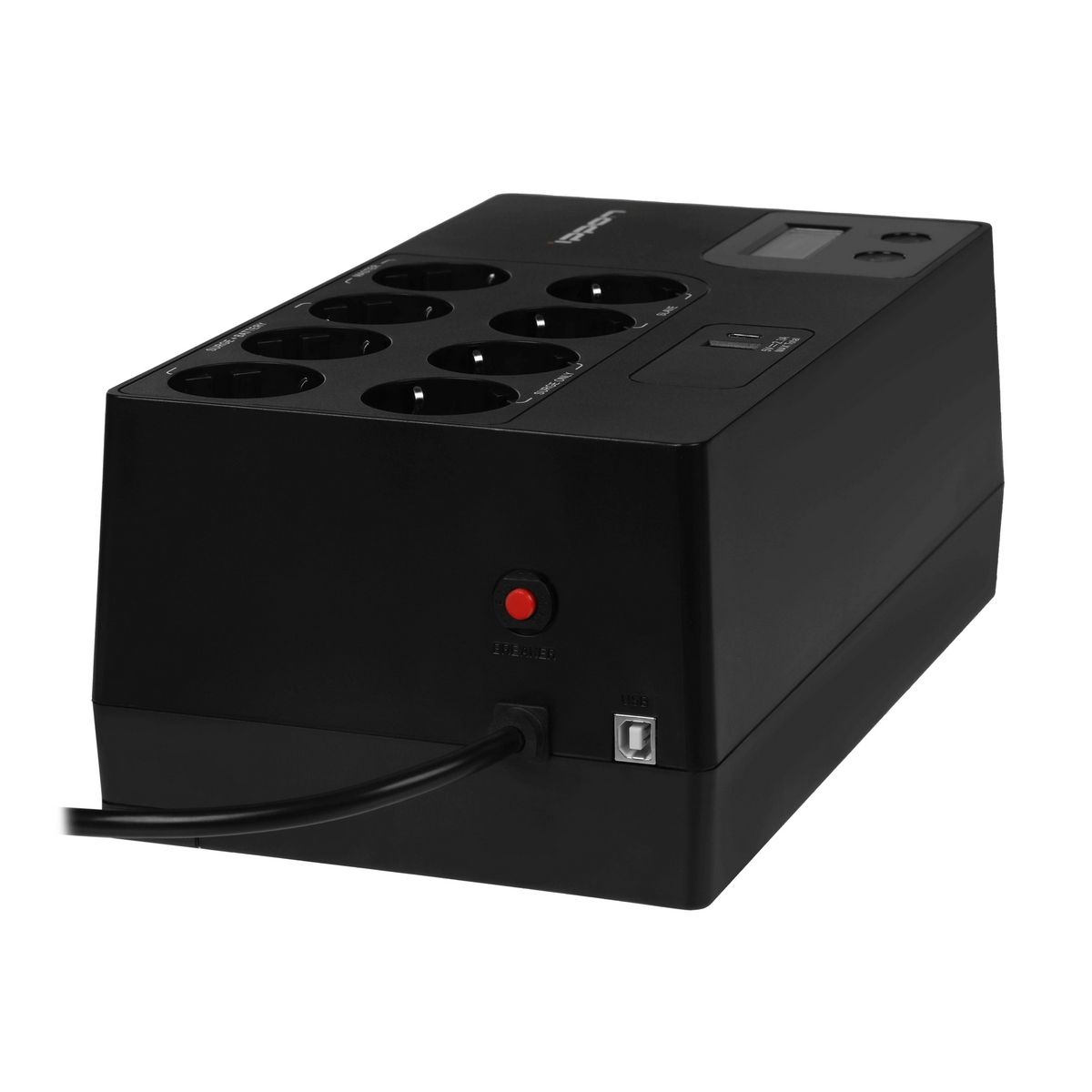 Источник бесперебойного питания Ippon Kirpich 1050 600Вт 1050ВА черный