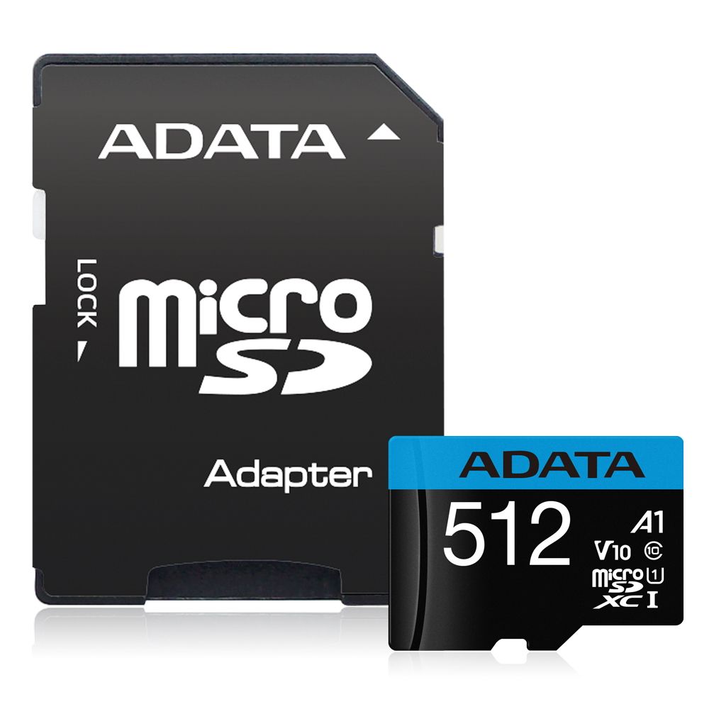 Флеш карта microSDXC 512GB A-Data AUSDX512GUICL10A1-RA1 Premier Pro + adapter