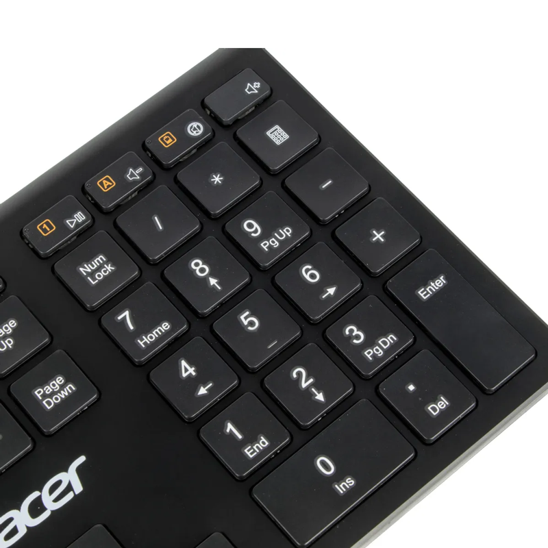 Клавиатура Acer OKR020 черный USB беспроводная slim Multimedia (ZL.KBDEE.004)