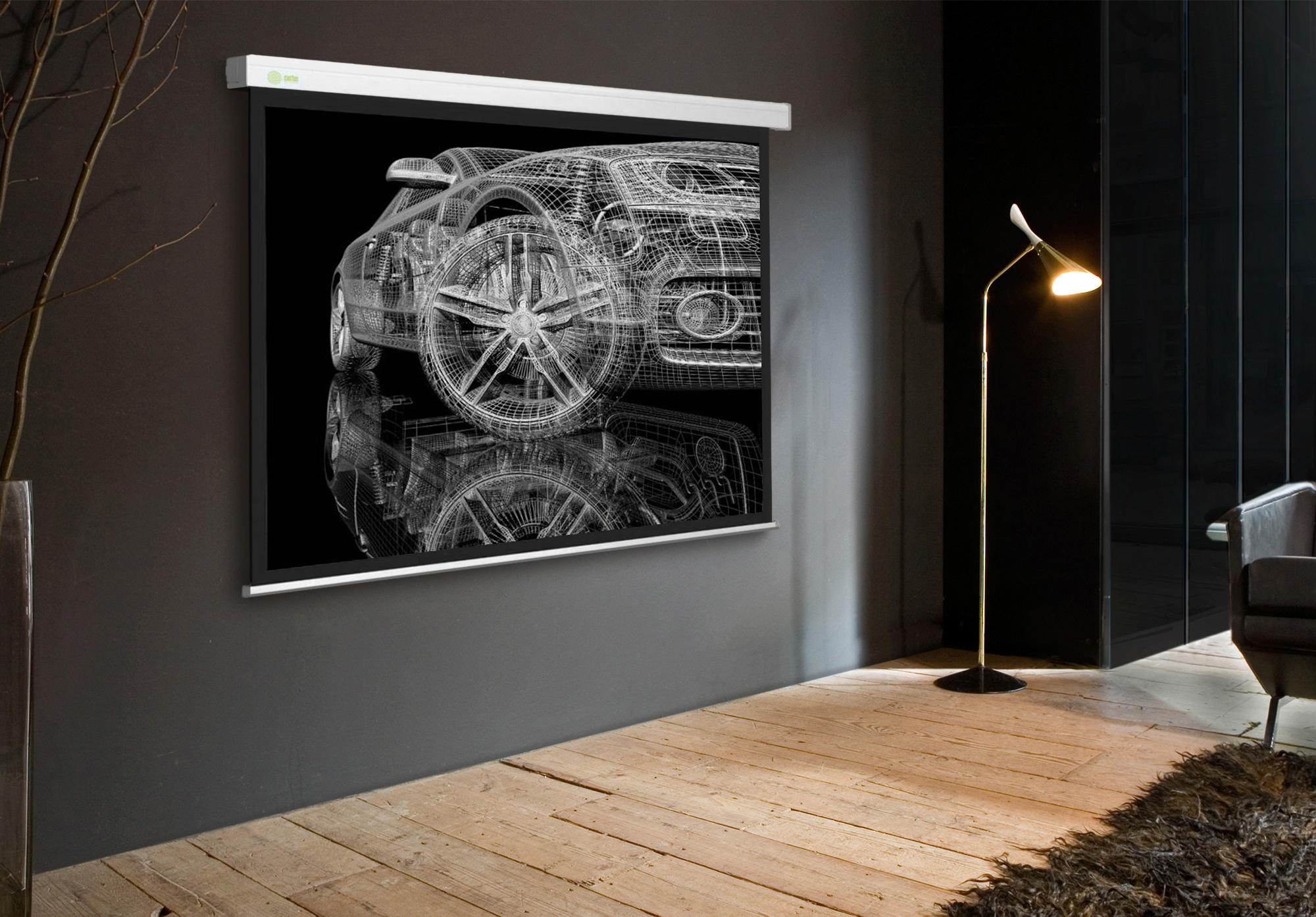 Экран Cactus 119" 213x213см Wallscreen CS-PSW-213x213 1:1 настенно-потолочный рулонный белый