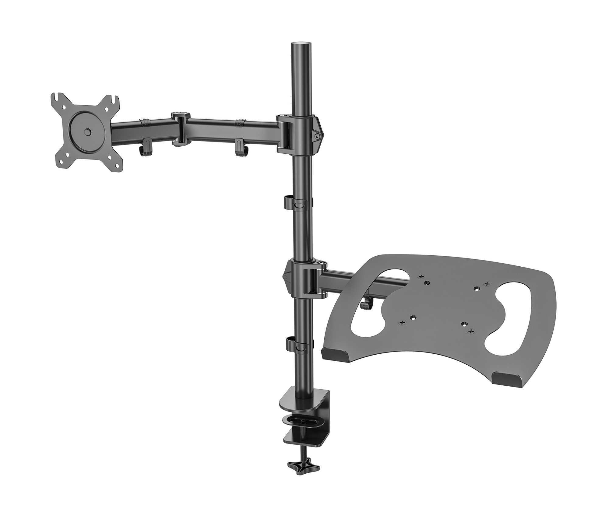 Кронштейн для монитора/ноутбука Cactus CS-VM-LH07-BK черный 13"-27" макс.8кг настольный поворот и на